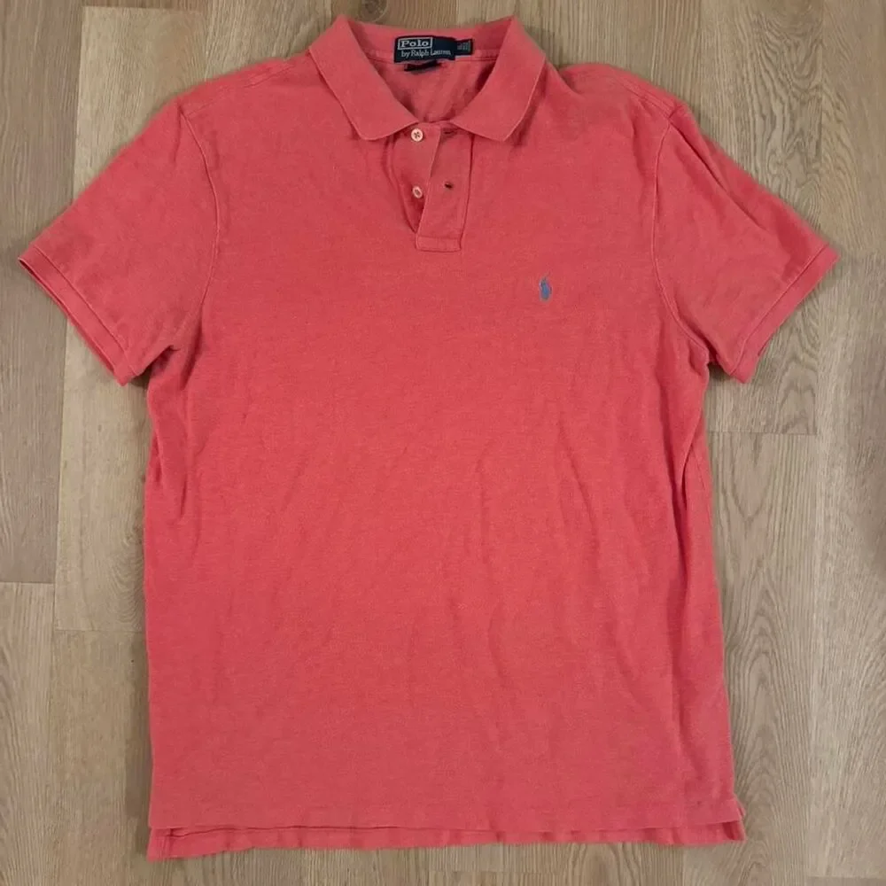 Polo Ralph Lauren Men's Red/Pink Polo-shirt XL